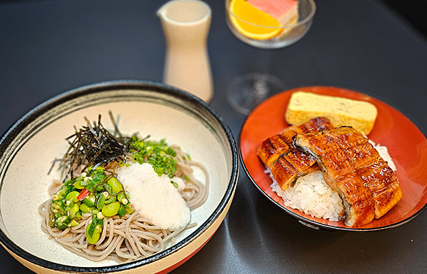 鰻御飯と冷やしとろろ蕎麦膳